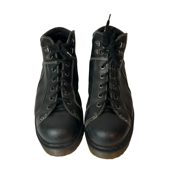 Dr. Martens Vintage 9010 Black Leather Chunky MensUS 13 UK 12 AW004 Made England - Picture 2 of 12